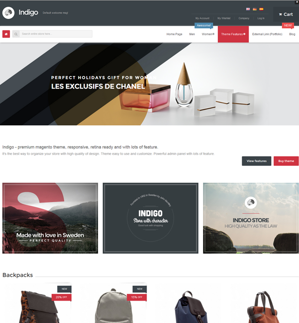 Indigo - Responsive Magento Theme 