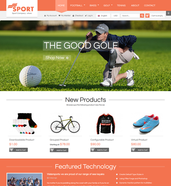  SM Sport - Responsive Magento Theme 