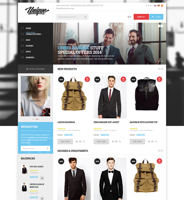 Unique - Responsive Magento Theme