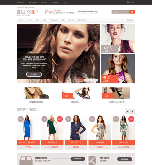 BeautyShop – Premium Responsive Magento theme