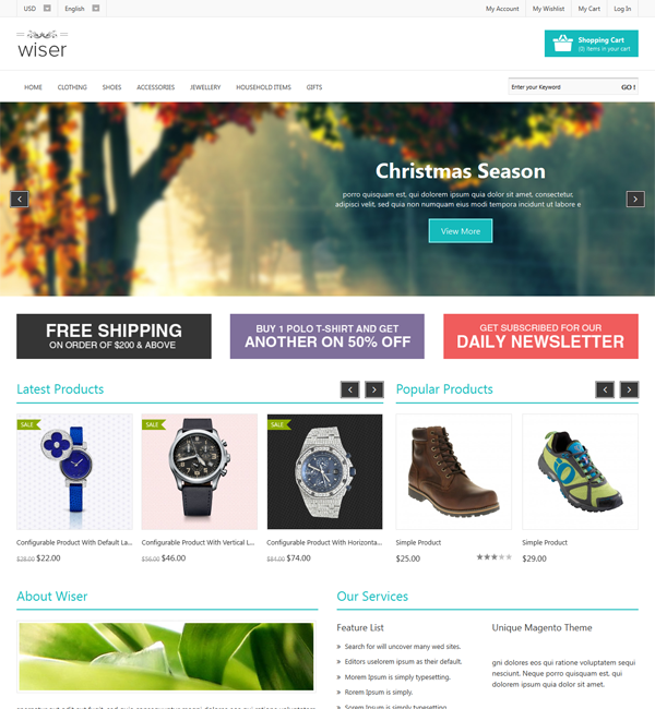 Wiser - Responsive Magento Theme
