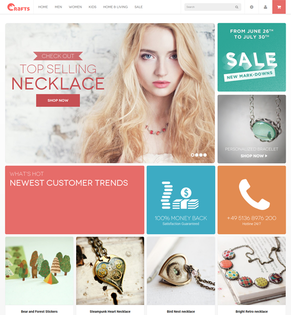 Crafts - Responsive theme for handmade or accessories store 