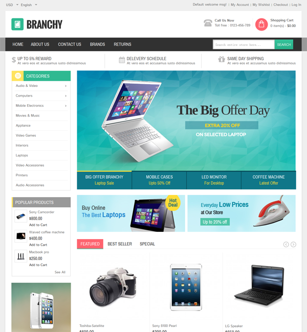 Branchy - Magento Responsive Theme