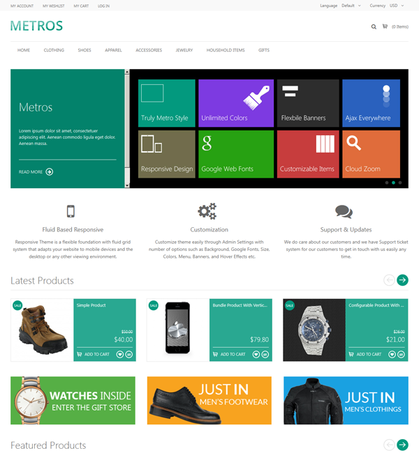 METROS - Minimalist Responsive Metro Style Theme