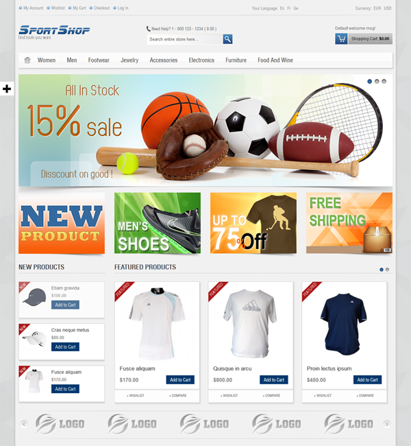 SportShop - Responsive Magento Theme