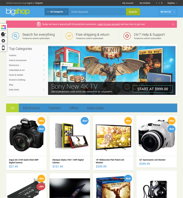 Responsive Magento Theme - Gala BigShop