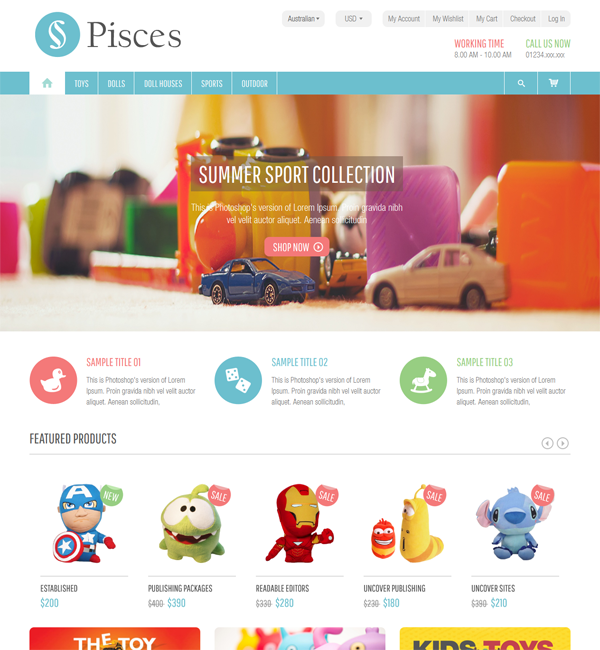 Pisces - Multipurpose Responsive Magento Theme 