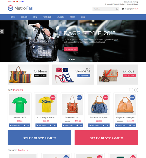 MetroFas Responsive Magento Theme 