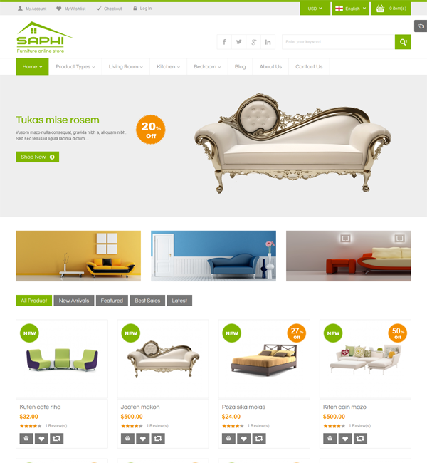SM Saphi - Responsive Magento Theme