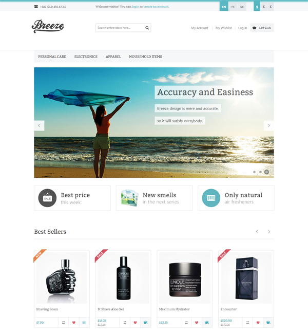  Breeze — Responsive Magento Theme 