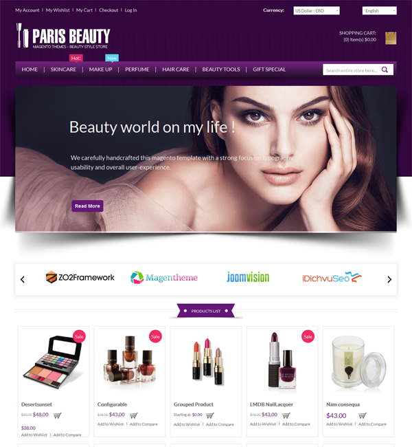 Cosmetic - Responsive Magento Theme 