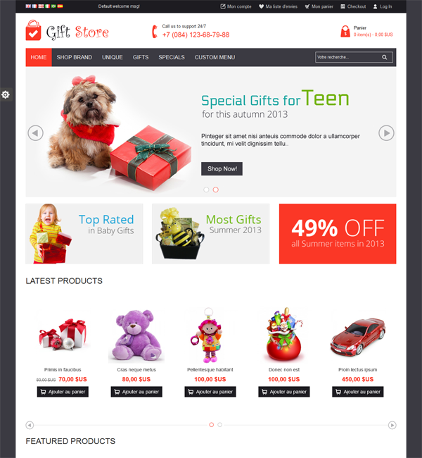Gift Store Responsive Magento Theme