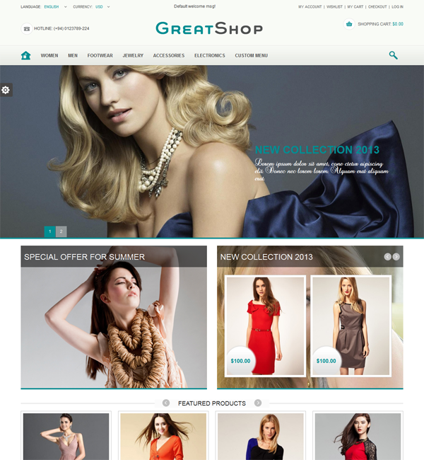 Great Shop Responsive Magento Theme 