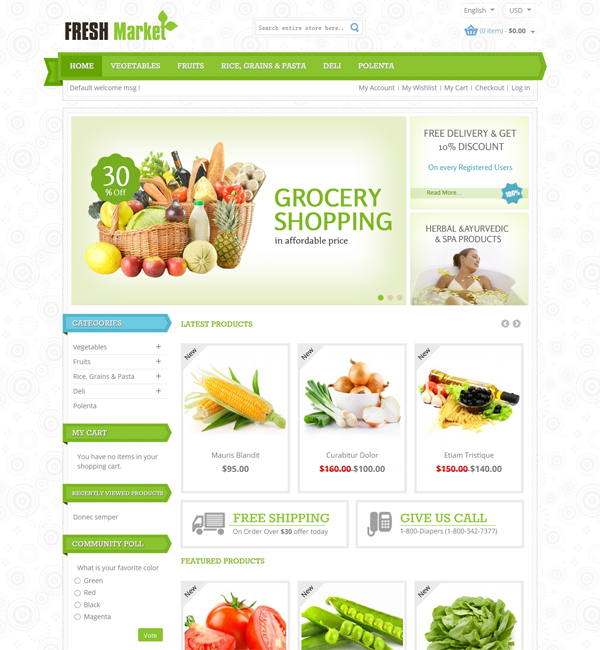 Fresh Market - Magento Responsive Theme
