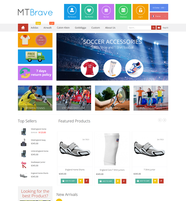 Brave - MultiPurpose Flat Responsive Magento Theme