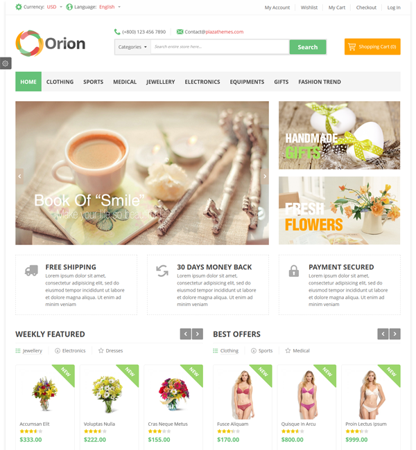 Orion - Mega Shop Responsive Magento Theme