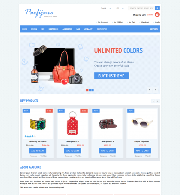 Parfijure – Premium Responsive Magento theme