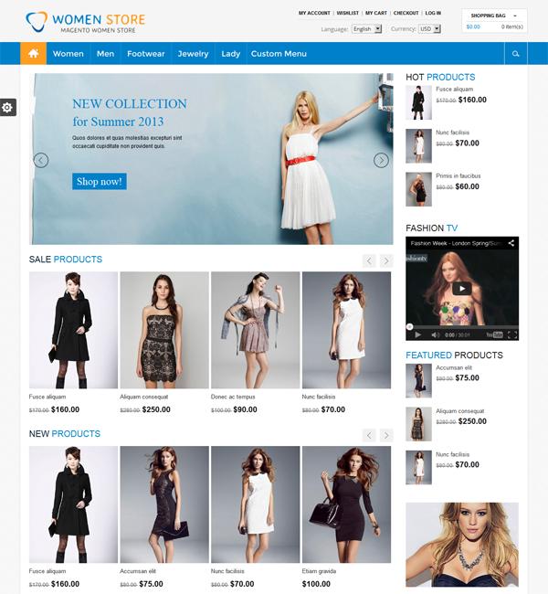Women Store - Responsive Magento Theme 