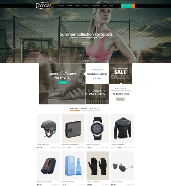 Amass - Magento Responsive Theme 