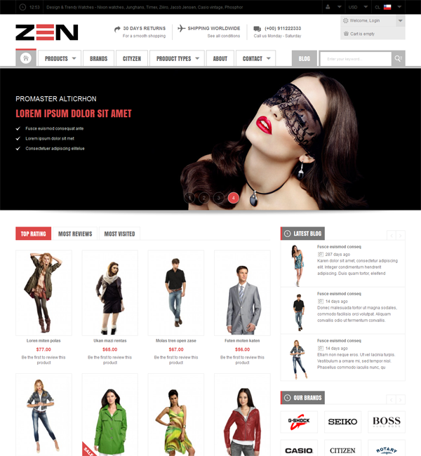 SM Zen - Responsive Multi-Store Magento Theme 