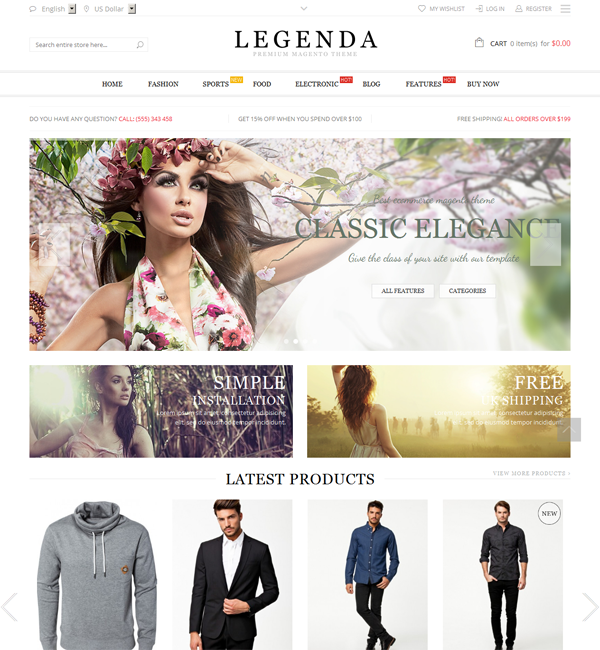 Legenda - Fluid Responsive Magento Theme