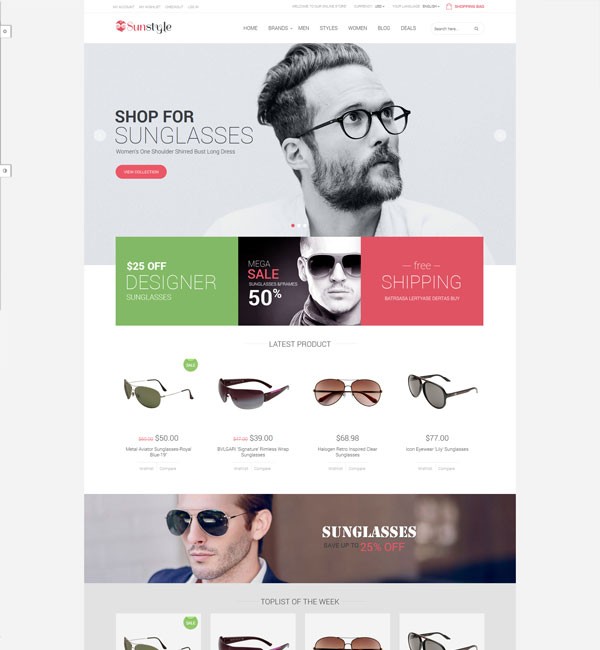 Ves Sunstyle Responsive Multipurpose Magento Theme 