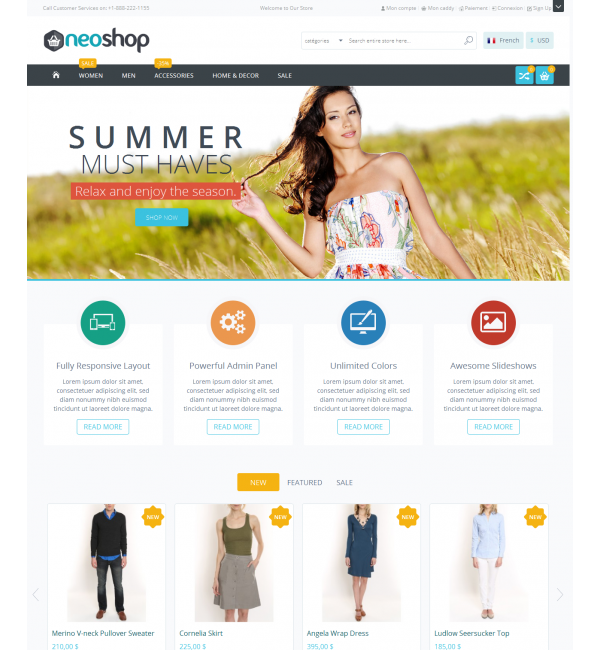  Neoshop - Responsive & Retina Ready Magento Theme 