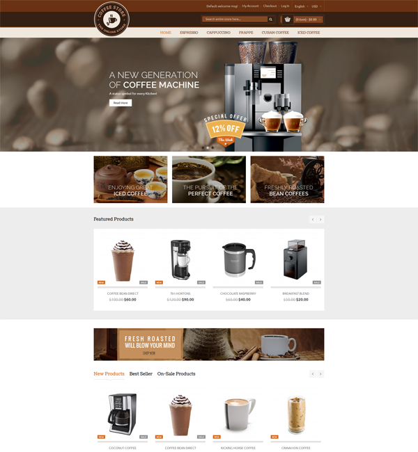Coffee - Magento Responsive Theme 