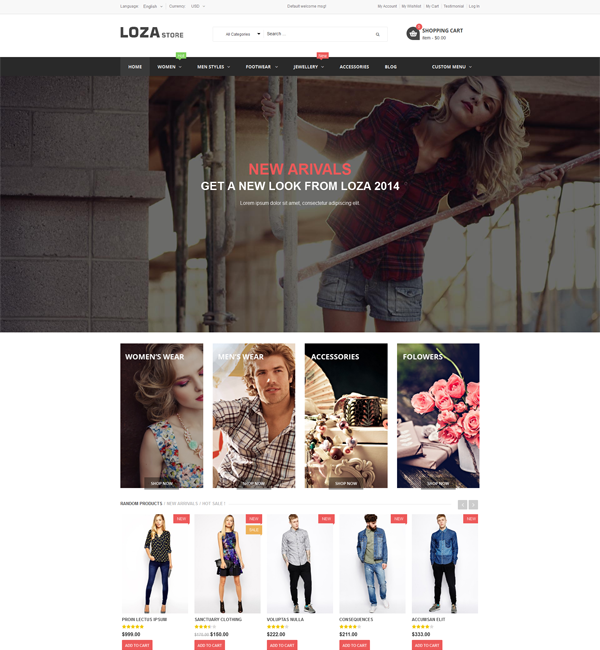 Loza Store - Multipurpose Responsive Magento Theme