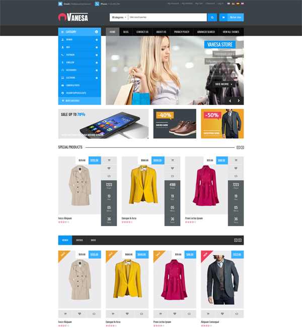 Vanesa - Mega Store Responsive Magento Theme 