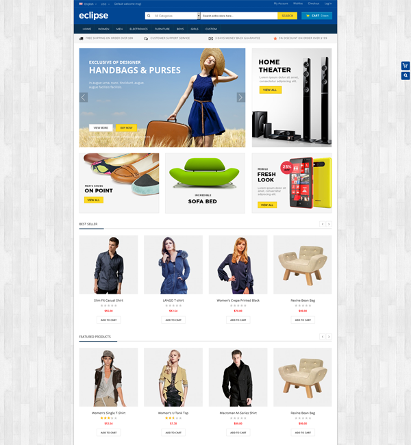 Eclipse - Responsive Multipurpose Magento theme