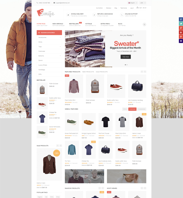Smije - Premium responsive multi store magento theme