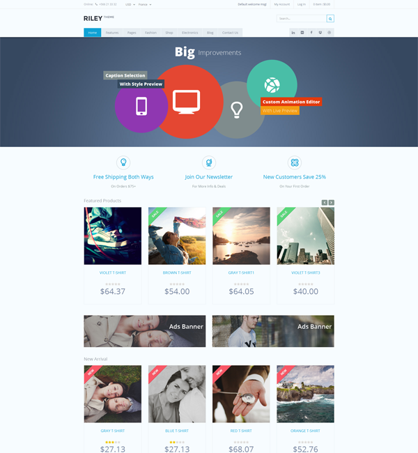 Riley - Responsive Magento Theme 