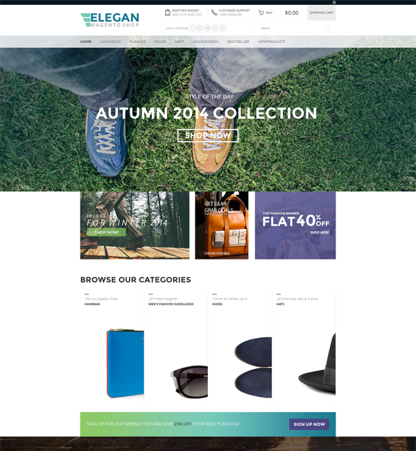 Elegan - Fashion Responsive Magento Theme 