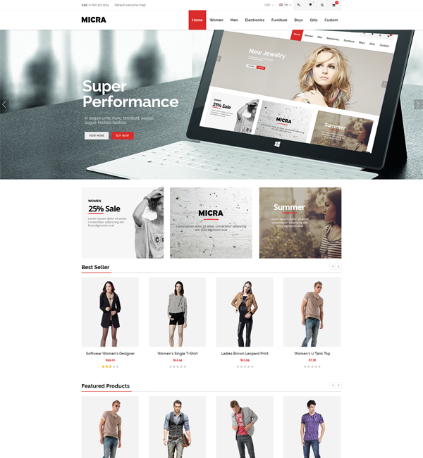 Micra - Responsive Multipurpose Magento theme 