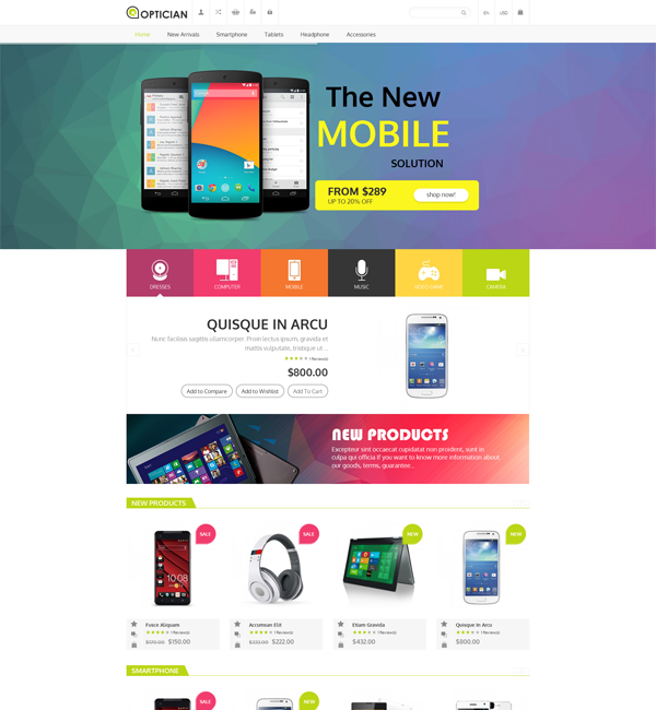 Optician - Responsive Magento Theme