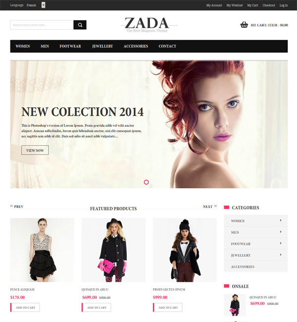 ZADA - Ultimate Responsive Magento Theme