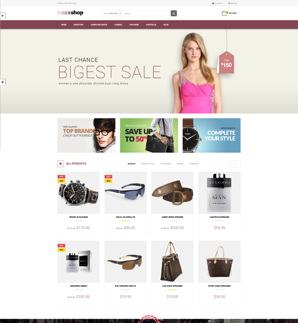 Maxx Shop Responsive Multipurpose Magento theme