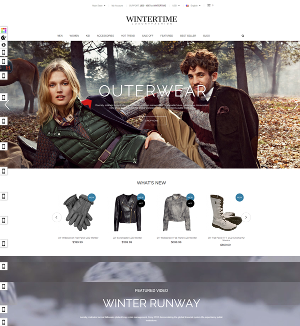 Responsive Magento Theme - Gala Wintertime 