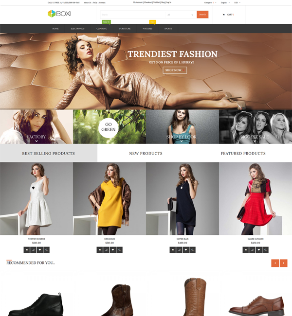 Boxi Responsive Magento Theme 