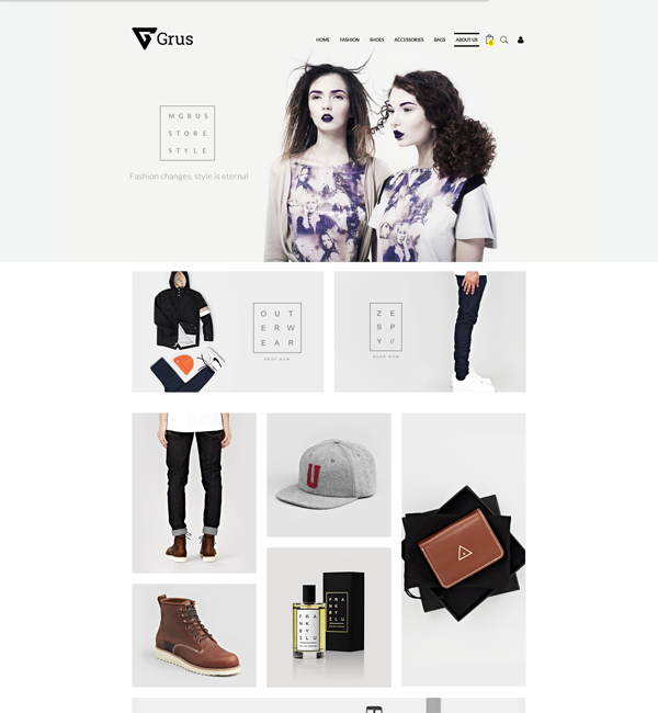 MT Gurs minimalism responsive magento theme 