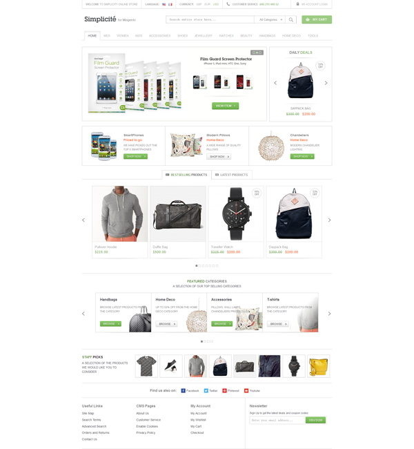 Simplicite Responsive Magento Theme