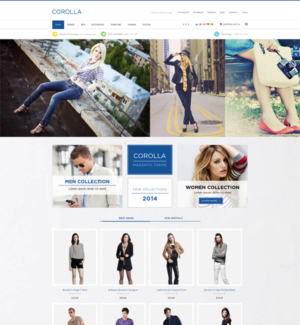 Corolla - Responsive Multipurpose Magento theme