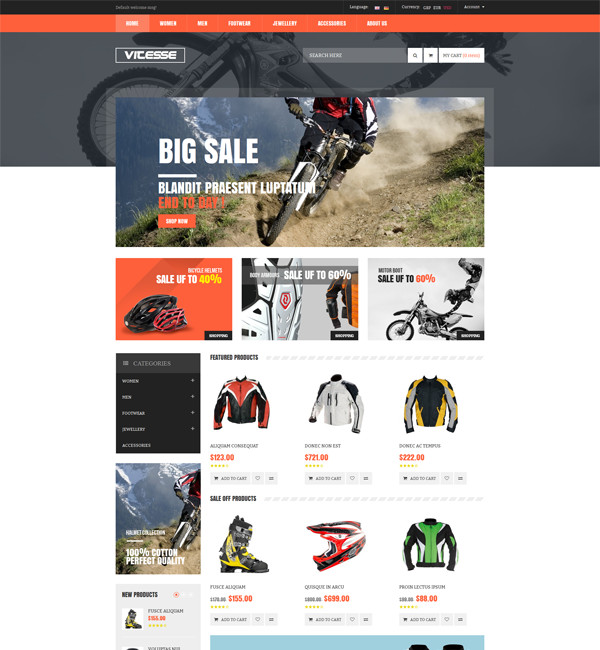 Vitesse - Responsive Multi Store Magento Theme 