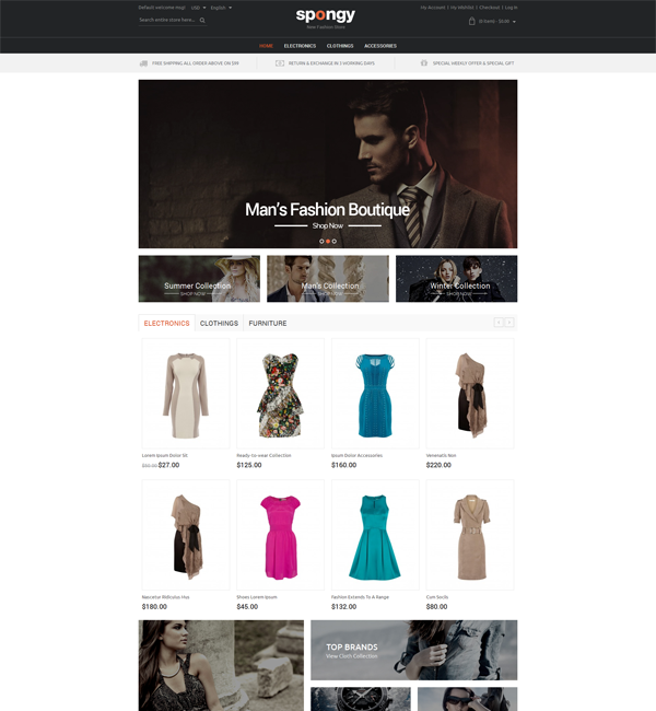 Spongy - Magento Responsive Theme 