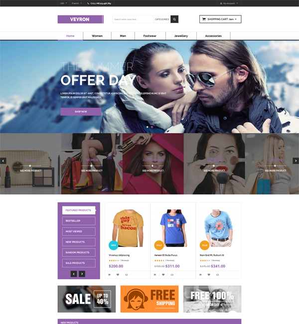 Veyron - Multipurpose Responsive Magento Theme