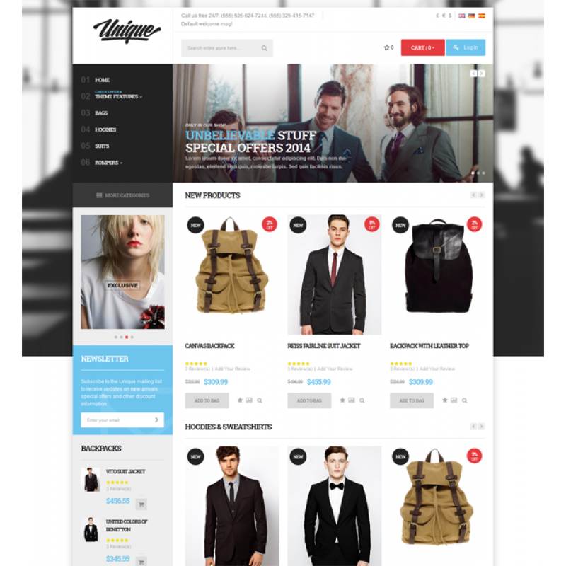 Unique - Responsive Magento Theme