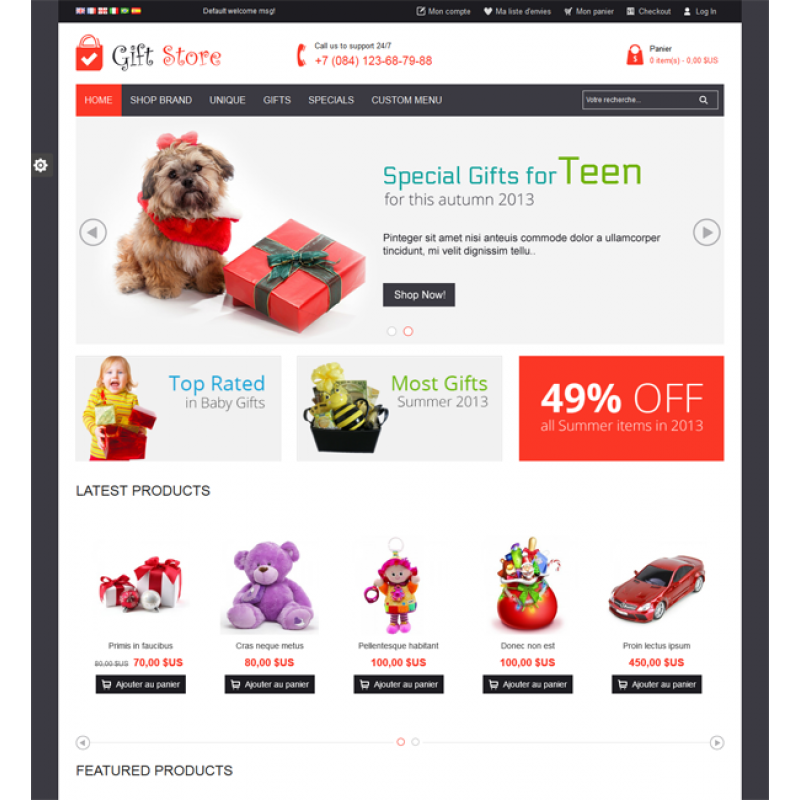 Gift Store Responsive Magento Theme