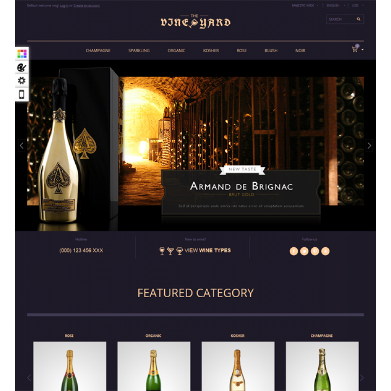 Responsive Magento Theme - Gala VineYard 