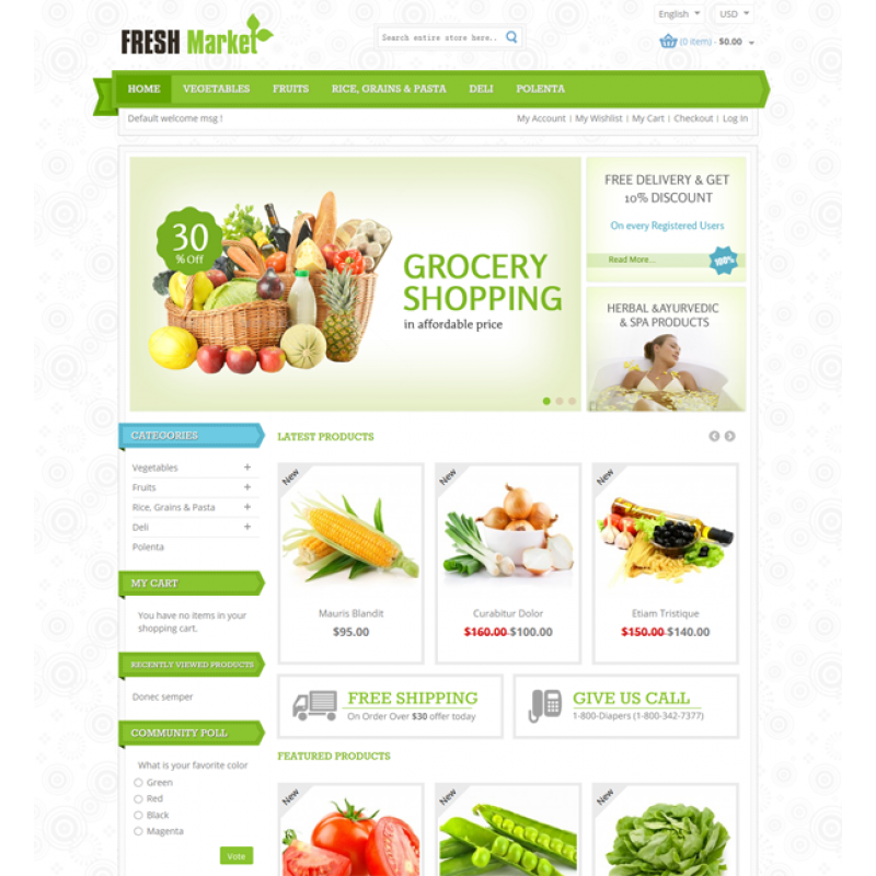 Fresh Market - Magento Responsive Theme